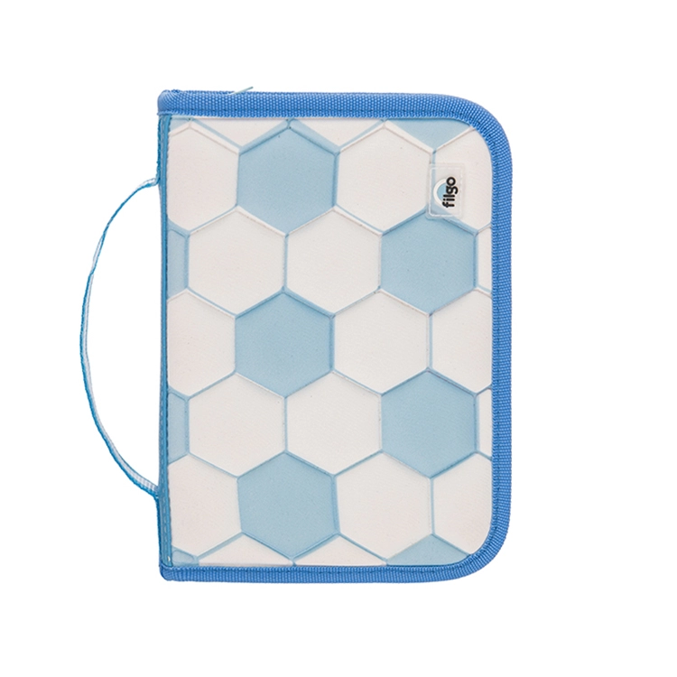 Cartuchera Escolar Filgo 2026 Starpack Rigid Futbol Celeste-Blanco Art.CA26-RTS-010